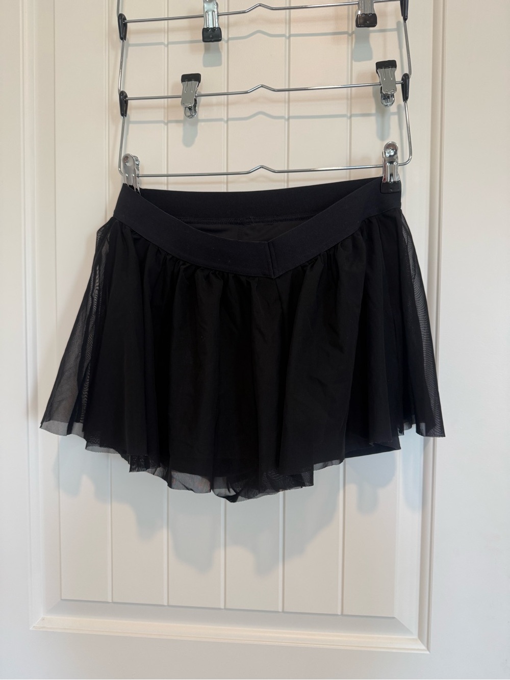 POPFLEX Black Layered Mesh Skater Skirt